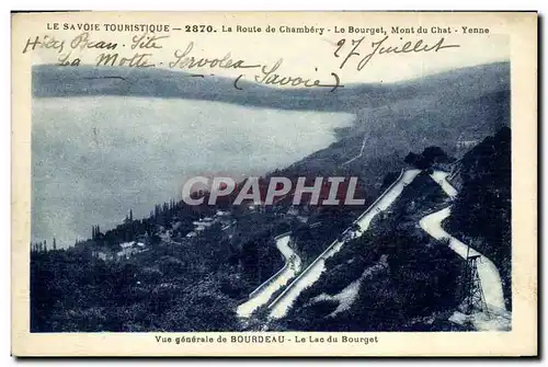 Cartes postales Vue generale de Bourdeau Le lac du Bourget