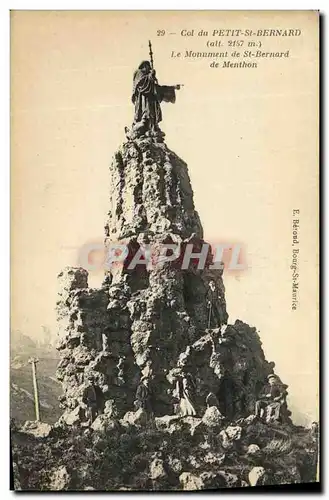 Ansichtskarte AK Col du Petit St Bernard Le Monument de St Bernard de menthon