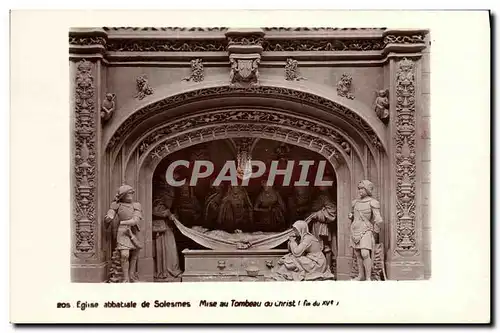 Cartes postales Eglise abbatiale de de Solesmes Mise au tombeau du Christ