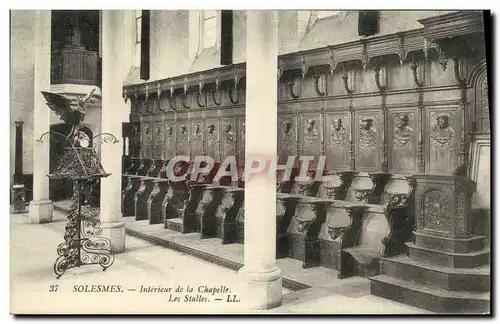 Cartes postales Les Saints de Solesmes Interieur de la Chapelle Les Stalles