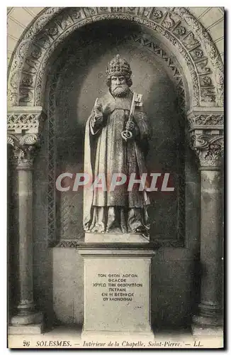 Ansichtskarte AK Solesmes Interieur de la Chapelle Saint Pierre