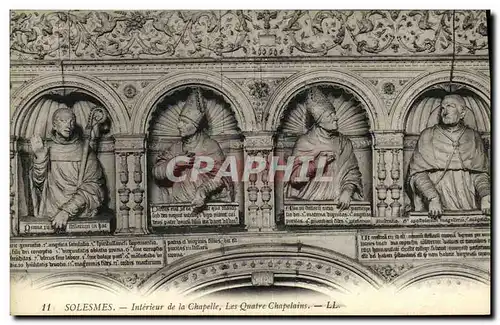 Cartes postales Solesmes Interieur de la ChapelleLes Quatre Chapelains