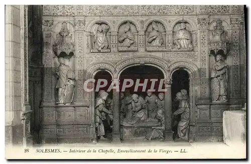 Cartes postales Solesmes Interieur de la chapelle Ensevelissement de la vierge