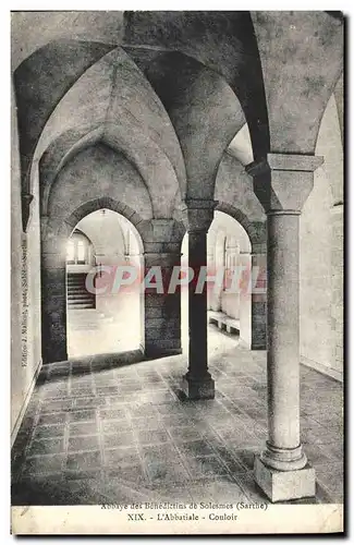 Cartes postales Solesmes L Abbaye des Benedictins Couloir