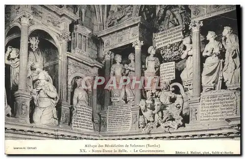 Cartes postales Solesmes Les Saints Abbaye Notre Dame la belle Le couronnement