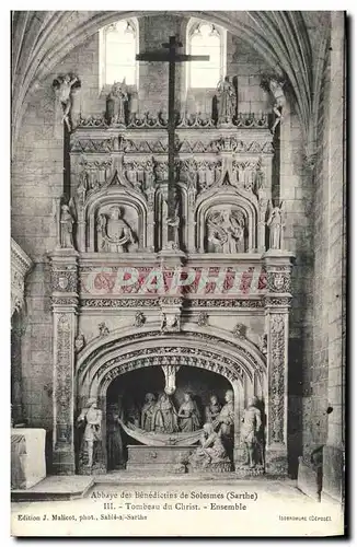 Cartes postales Solesmes Abbaye des Benedictins de Tombeau du Christ Ensemble