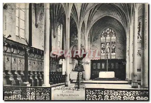 Ansichtskarte AK Solesmes Le choeur de l abbatiale