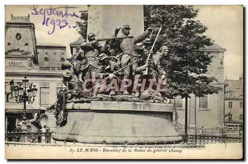 Cartes postales Le Mans Bas relief de la statue du General Chanzy Militaria