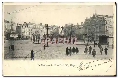 Cartes postales Le Mans La Place de la Republique