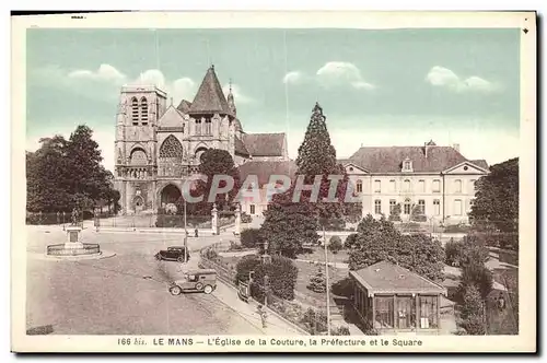 Ansichtskarte AK Le Mans Eglise de la Couture la Prefecture et le square