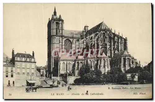 Cartes postales Le Mans Abside de la Cathedrale