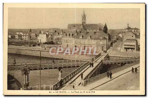 Cartes postales Le Mans La Pont en X et le Pre