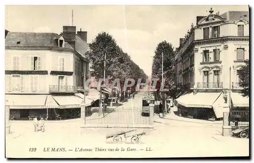 Cartes postales Le Mans L Avenue Thiers Vue de la Gare Tramway Picon