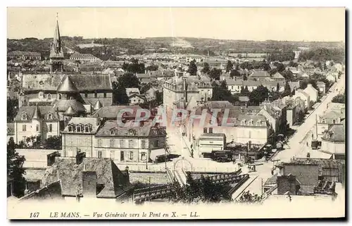 Cartes postales Le Mans Vue Generale Vers le Pont en X