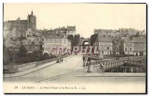 Cartes postales Le Mans Le pont d Yssoir et le pont en X