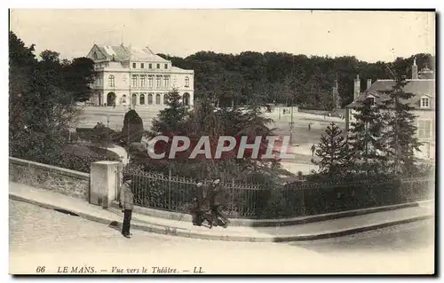 Ansichtskarte AK Le Mans Vue Vers le Theatre