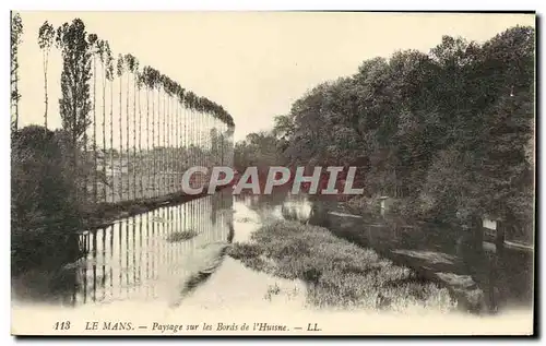 Ansichtskarte AK Le Mans Paysage sur les Bords de L Huisne