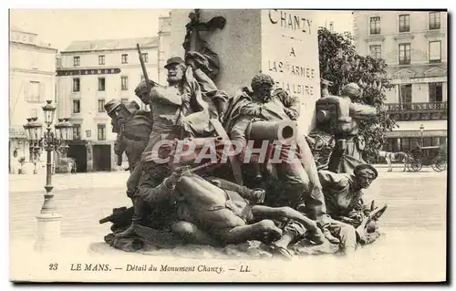 Cartes postales Le Mans Detail Monument Chanzy Militaria