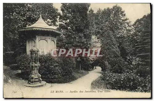 Ansichtskarte AK Le Mans Jardin des Jacobins Une Allee