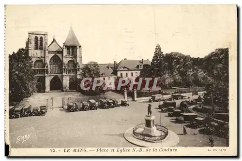 Cartes postales Le Mans Place et Eglise de la Couture