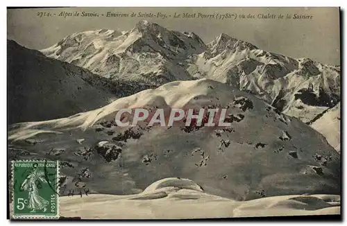 Cartes postales Aipes de Savoie Environs de Sainte Foy Le Mont Pourri vu des chalets de la Sassiere