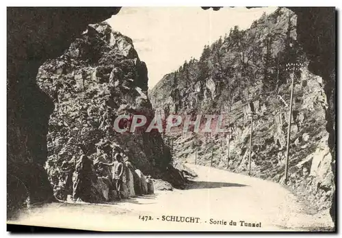 Ansichtskarte AK Schlucht Sortie du Tunnel