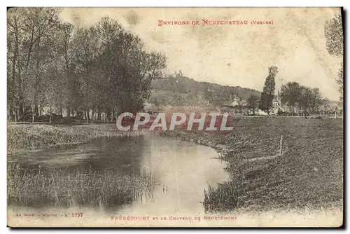 Cartes postales Environs De Neufchateau Frebecourt et le chateau de Bourlemont