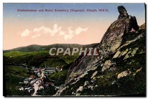 Cartes postales Diedolshausen Und Ruine Gutenburg Kampfe 1914 1916