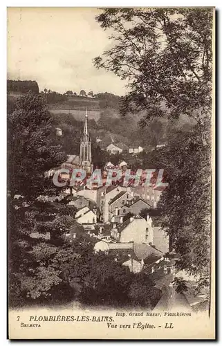 Cartes postales Plombieres Les Bains Vue Vers l Eglise