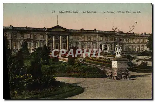 Cartes postales Compiegne Le Chateau La Facade Cote du Parc