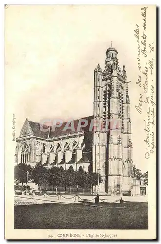 Ansichtskarte AK Compiegne L Eglise St Jacques