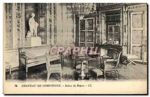 Ansichtskarte AK Compiegne Le Chateau Salon de Repos