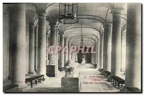 Ansichtskarte AK Compiegne Chateau Salle des Colonnes