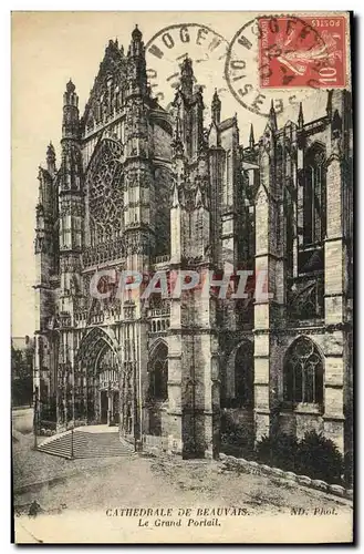 Cartes postales Beauvais Cathedrale De Le Grand Portail