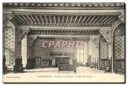 Cartes postales Pierrefonds Interieur de Chateau La Salle des Ducs