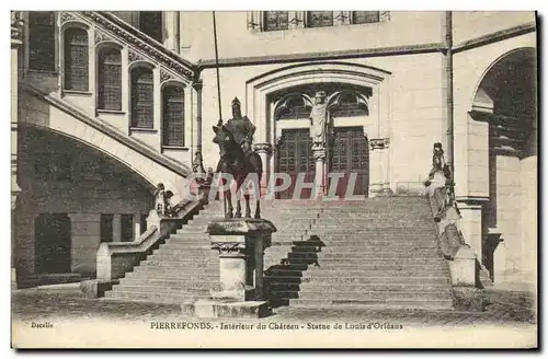 Cartes postales Pierrefonds Interieur du Chateau Statue de Louis d Orleans