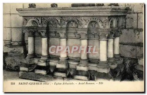 Cartes postales Saint Germer Eglise Abbatiale Autel Roman