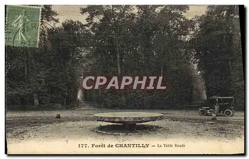 Ansichtskarte AK Chantilly Foret La Table Ronde automobile