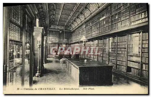 Cartes postales Chateau de Chantilly La Bibliotheque