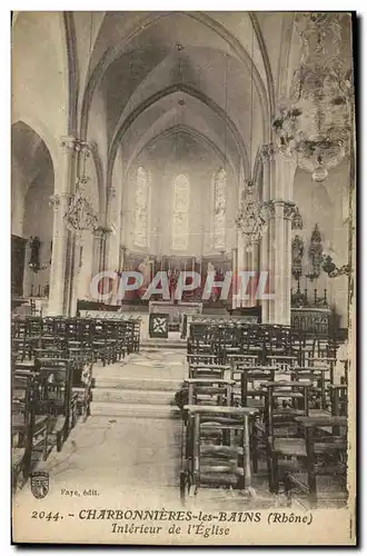 Cartes postales Charbonnieres Les Bains Interieur de L Eglise