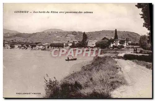 Ansichtskarte AK Condrieu Les bords du Rhone avec panorama des coteaux