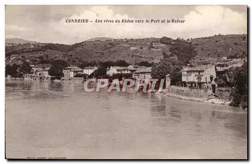 Cartes postales Condrieu Les Rives du Rhone Vers le Port et le Rafour