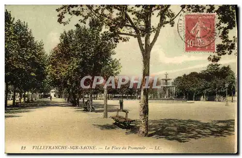 Ansichtskarte AK Villefranche Sur Saone La Place du Promenoir