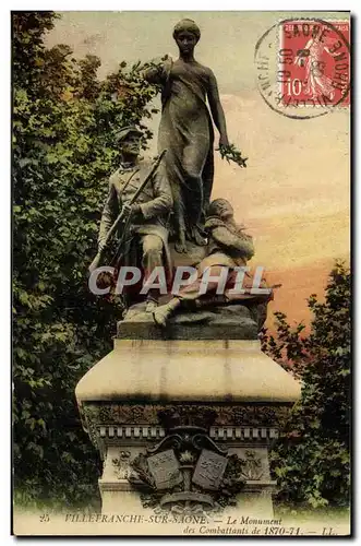 Ansichtskarte AK Villefranche Sur Saone Le Monument des Combattants de 1870 1871 Militaria