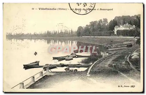 Ansichtskarte AK Villefranche Sur Saone Les Bords de la Saone a Beauregard