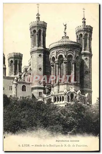 Cartes postales Lyon Abside de la Basilique Nd de Fourviere