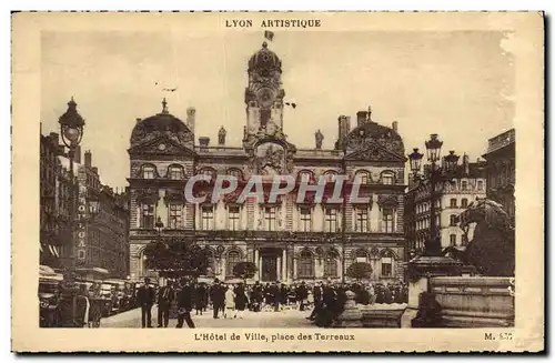 Cartes postales Lyon Artistique L hotel de ville Place des Terreaux