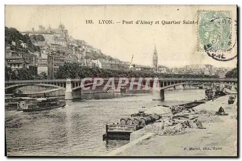 Cartes postales Lyon Pont d Ainay et Quartier Sain