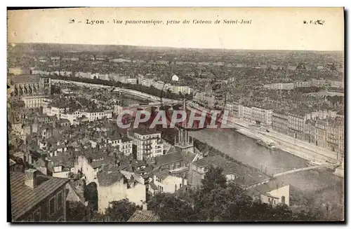 Cartes postales Lyon Vue Panoramique Prise du Coteau de Saint Just