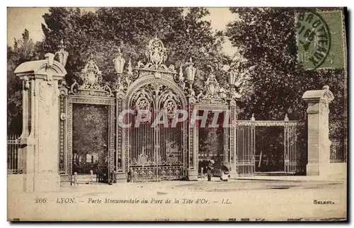 Cartes postales Lyon Porte Monumentaie du Parc de la Tete d Or